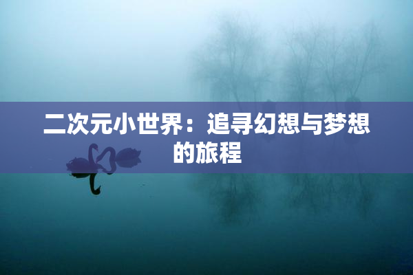 二次元小世界：追寻幻想与梦想的旅程