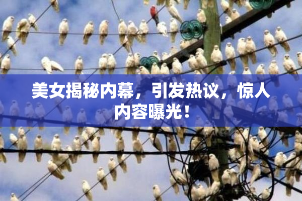 美女揭秘内幕，引发热议，惊人内容曝光！