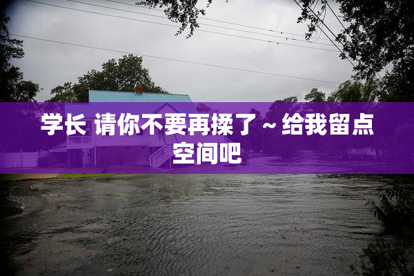 学长 请你不要再揉了～给我留点空间吧