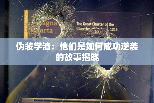 伪装学渣：他们是如何成功逆袭的故事揭晓