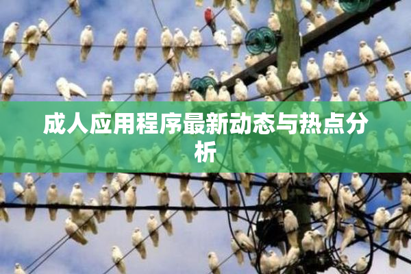 成人应用程序最新动态与热点分析