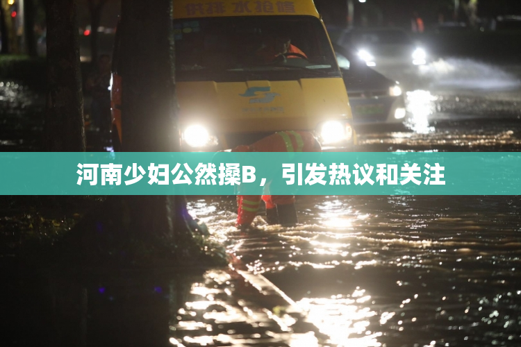 河南少妇公然搡B，引发热议和关注