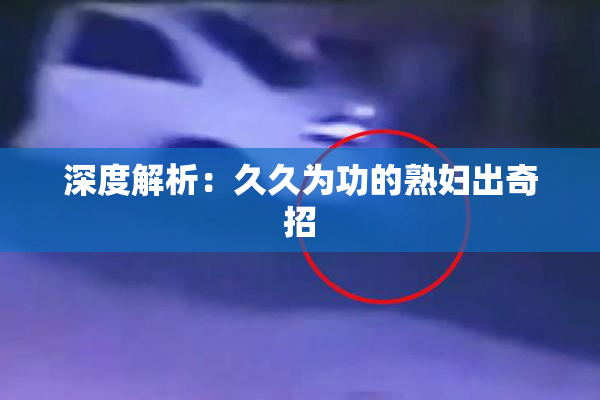 深度解析：久久为功的熟妇出奇招