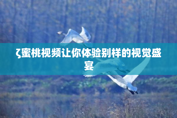 ζ蜜桃视频让你体验别样的视觉盛宴