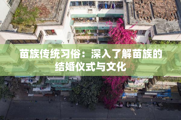 苗族传统习俗：深入了解苗族的结婚仪式与文化