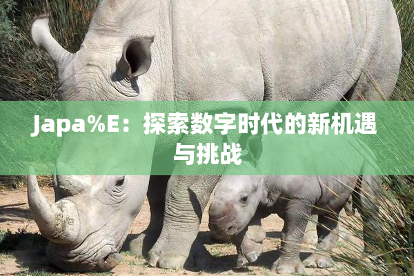 Japa%E：探索数字时代的新机遇与挑战