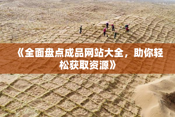 《全面盘点成品网站大全，助你轻松获取资源》