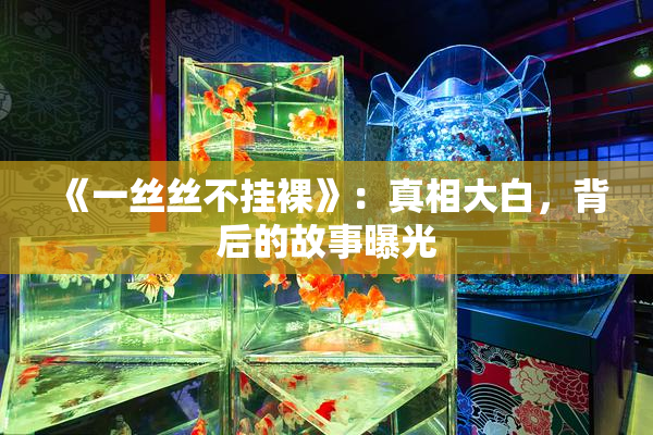 《一丝丝不挂裸》：真相大白，背后的故事曝光
