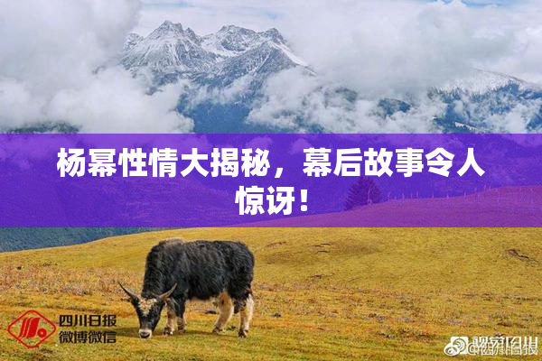 杨幂性情大揭秘，幕后故事令人惊讶！