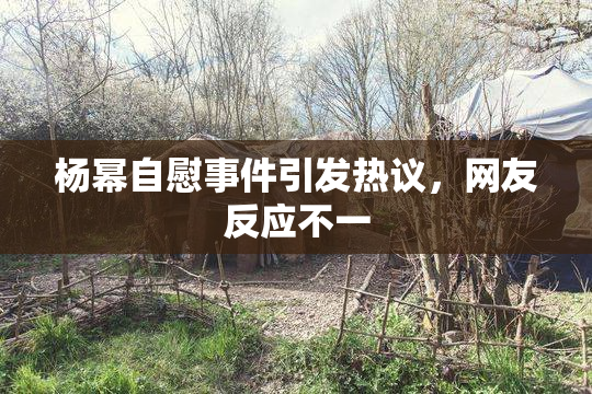杨幂自慰事件引发热议，网友反应不一