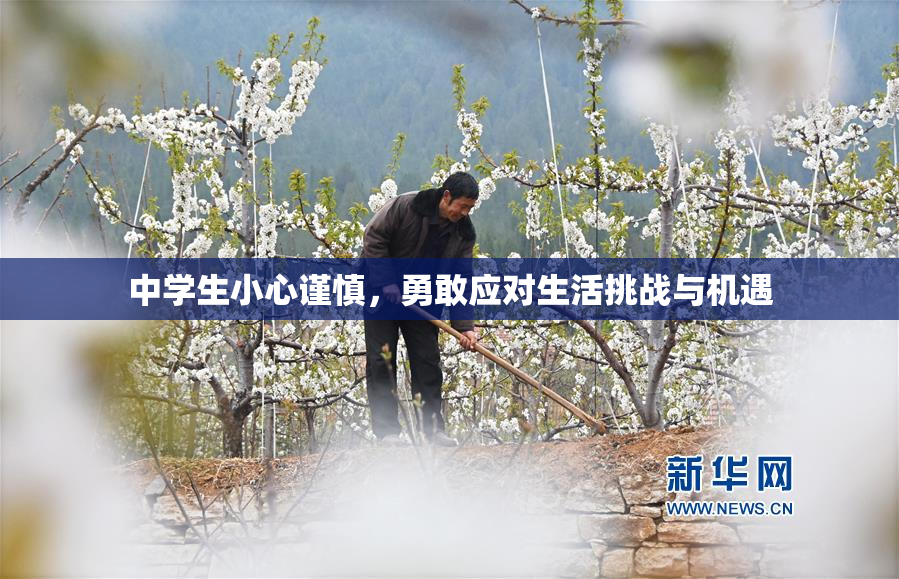 中学生小心谨慎，勇敢应对生活挑战与机遇