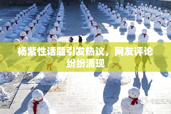 杨紫性话题引发热议，网友评论纷纷涌现