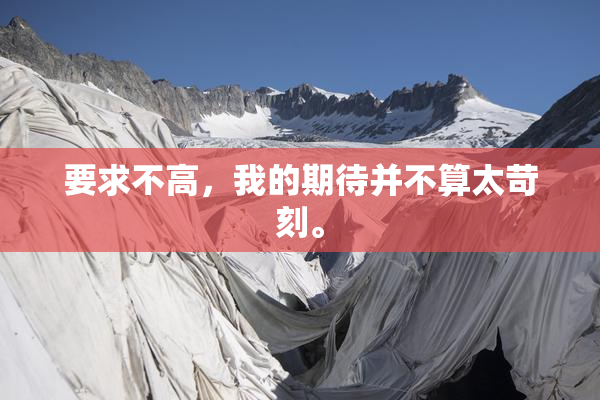 要求不高，我的期待并不算太苛刻。