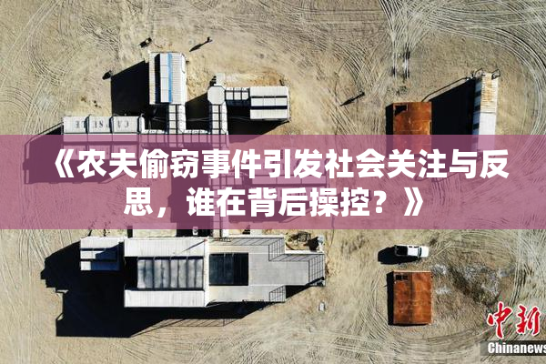 《农夫偷窃事件引发社会关注与反思，谁在背后操控？》