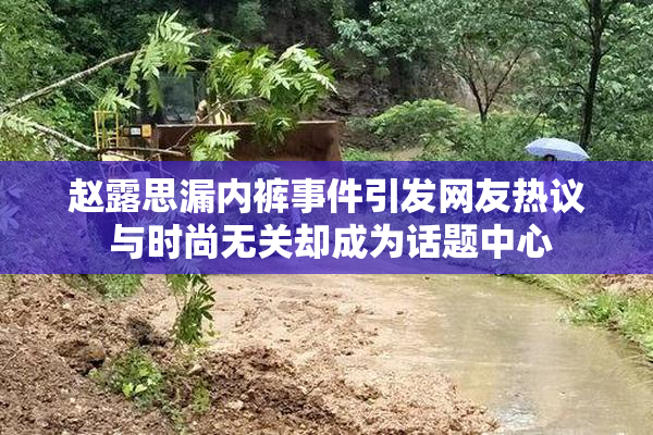 赵露思漏内裤事件引发网友热议 与时尚无关却成为话题中心
