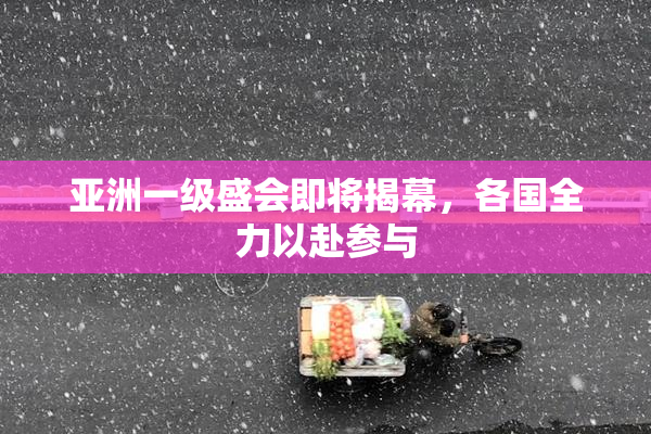 亚洲一级盛会即将揭幕，各国全力以赴参与