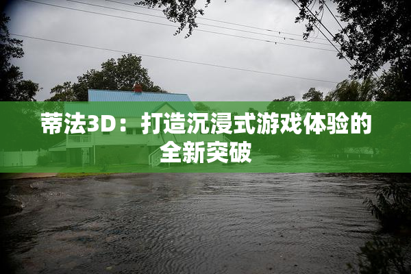 蒂法3D：打造沉浸式游戏体验的全新突破