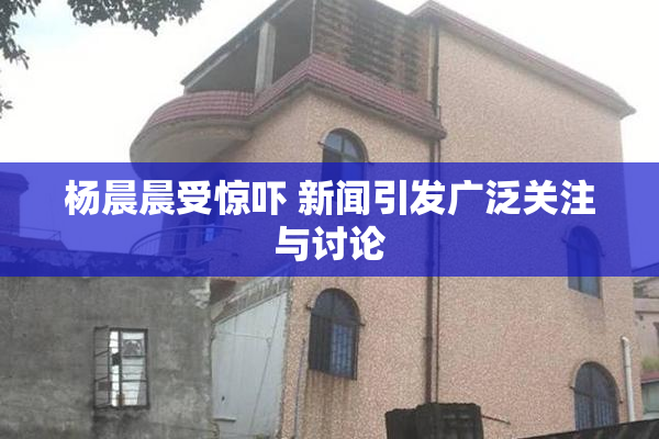 杨晨晨受惊吓 新闻引发广泛关注与讨论