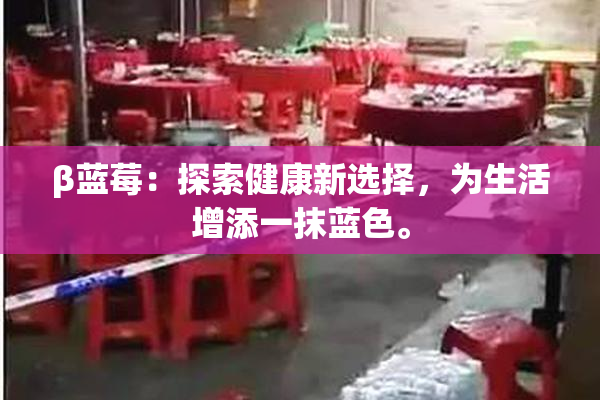 β蓝莓：探索健康新选择，为生活增添一抹蓝色。