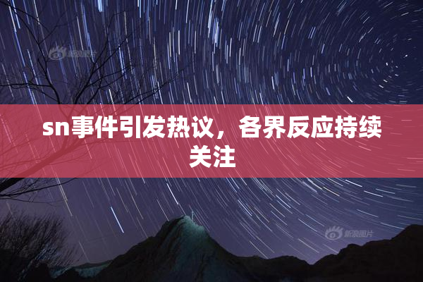 sn事件引发热议，各界反应持续关注