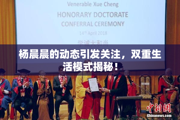 杨晨晨的动态引发关注，双重生活模式揭秘！