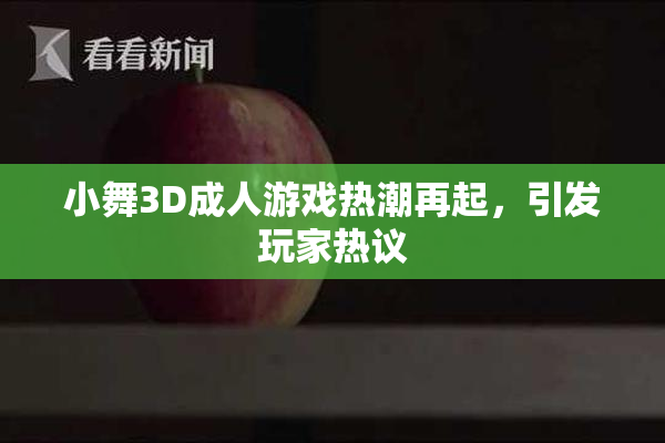 小舞3D成人游戏热潮再起，引发玩家热议
