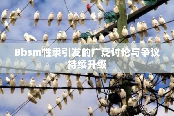 Bbsm性隶引发的广泛讨论与争议持续升级