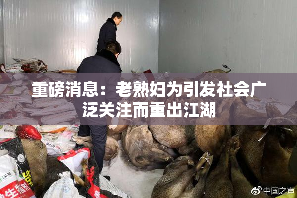 重磅消息：老熟妇为引发社会广泛关注而重出江湖