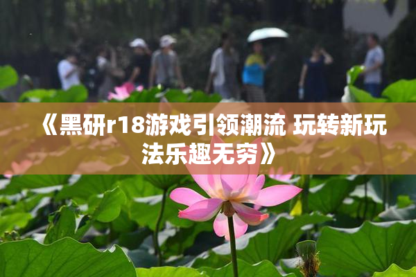 《黑研r18游戏引领潮流 玩转新玩法乐趣无穷》