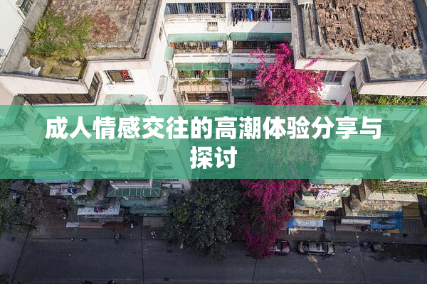 成人情感交往的高潮体验分享与探讨