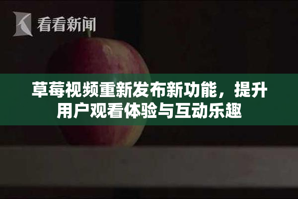 草莓视频重新发布新功能，提升用户观看体验与互动乐趣