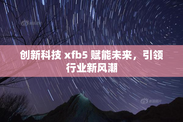 创新科技 xfb5 赋能未来，引领行业新风潮