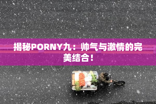 揭秘PORNY九：帅气与激情的完美结合！