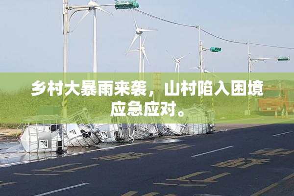 乡村大暴雨来袭，山村陷入困境应急应对。