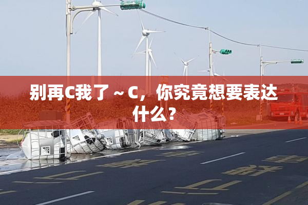 别再C我了～C，你究竟想要表达什么？