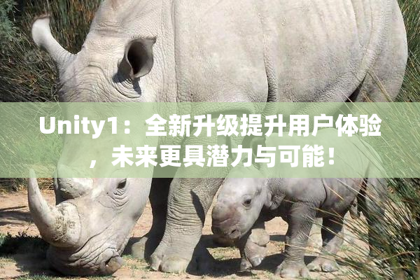 Unity1：全新升级提升用户体验，未来更具潜力与可能！