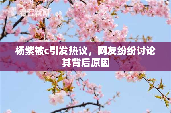 杨紫被c引发热议，网友纷纷讨论其背后原因