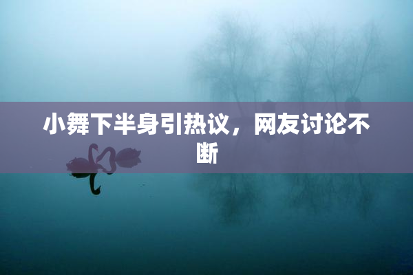 小舞下半身引热议，网友讨论不断