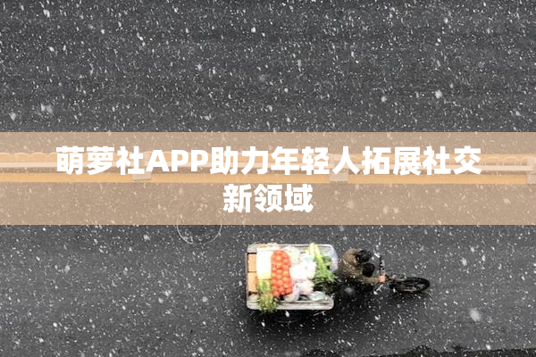 萌萝社APP助力年轻人拓展社交新领域