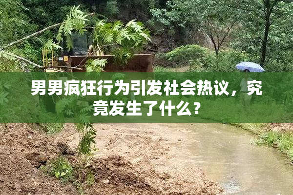 男男疯狂行为引发社会热议，究竟发生了什么？