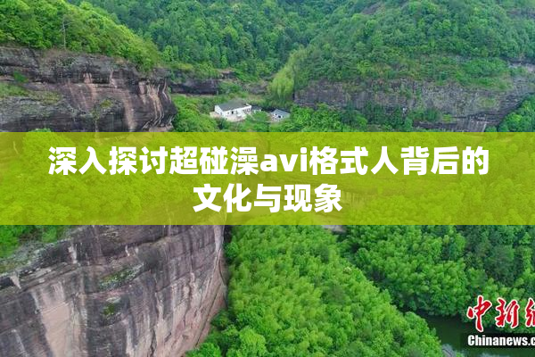 深入探讨超碰澡avi格式人背后的文化与现象