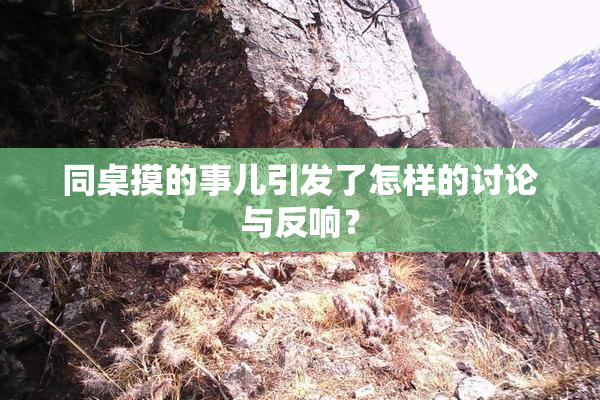 同桌摸的事儿引发了怎样的讨论与反响？