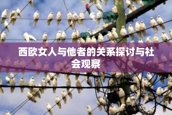 西欧女人与他者的关系探讨与社会观察