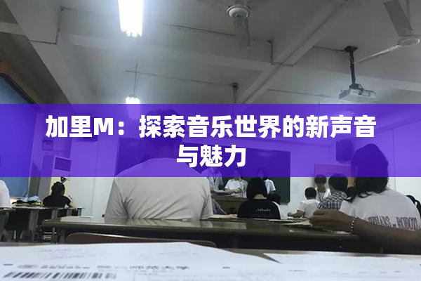 加里M：探索音乐世界的新声音与魅力
