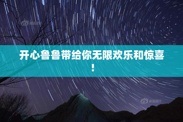 开心鲁鲁带给你无限欢乐和惊喜！