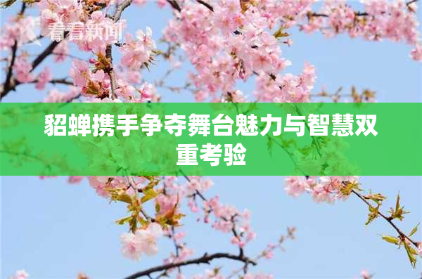 貂蝉携手争夺舞台魅力与智慧双重考验