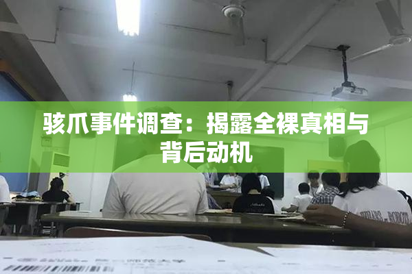 骇爪事件调查：揭露全裸真相与背后动机