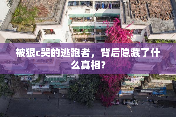 被狠c哭的逃跑者，背后隐藏了什么真相？