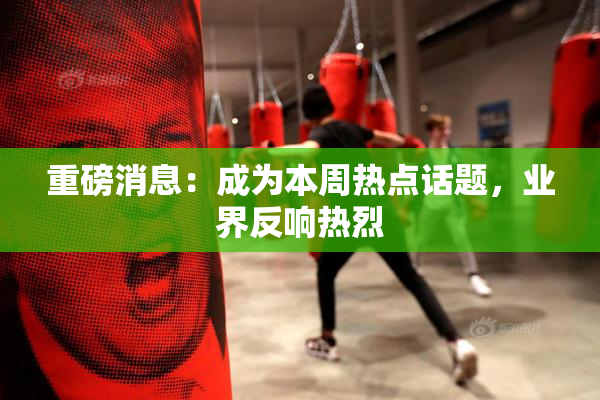 重磅消息：成为本周热点话题，业界反响热烈