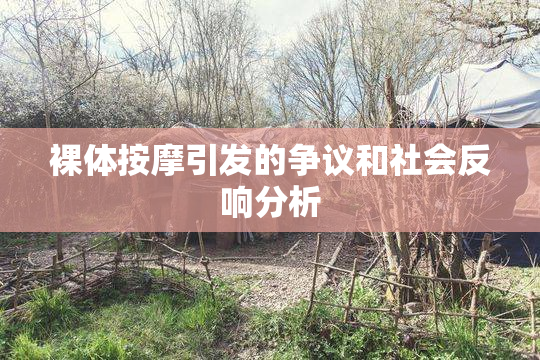 裸体按摩引发的争议和社会反响分析